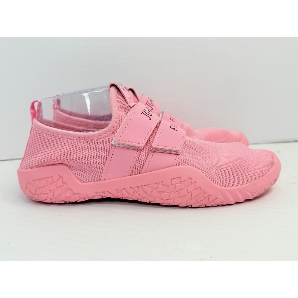 JG Wolves Fitness Deadlift Shoes Pink Dual Hook & Loop Strap Gym Women's EU 39